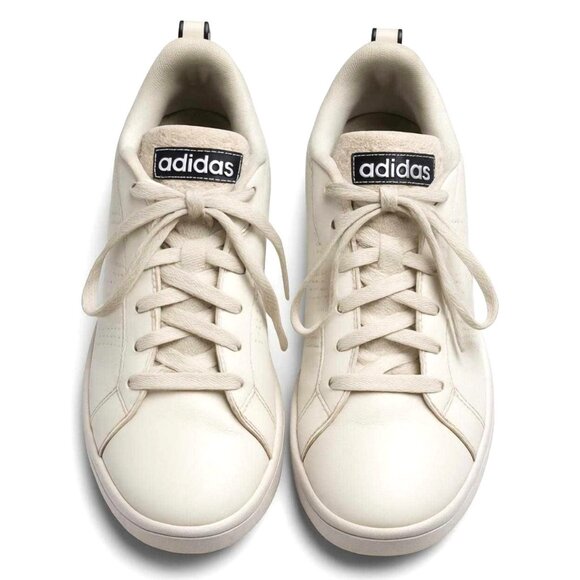 adidas Shoes - Adidas Neo Cloudfoam Advantage White Leather Sneakers Size 7 Women's
